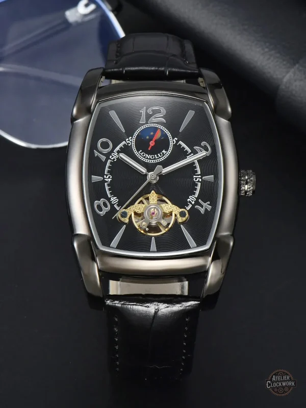 Montre vintage pour homme au mécanisme visible