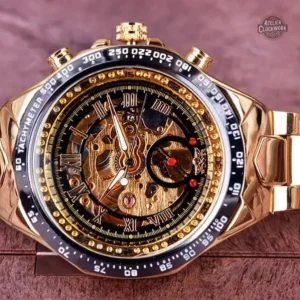 Montre dandy steampunk avec mécanisme visible