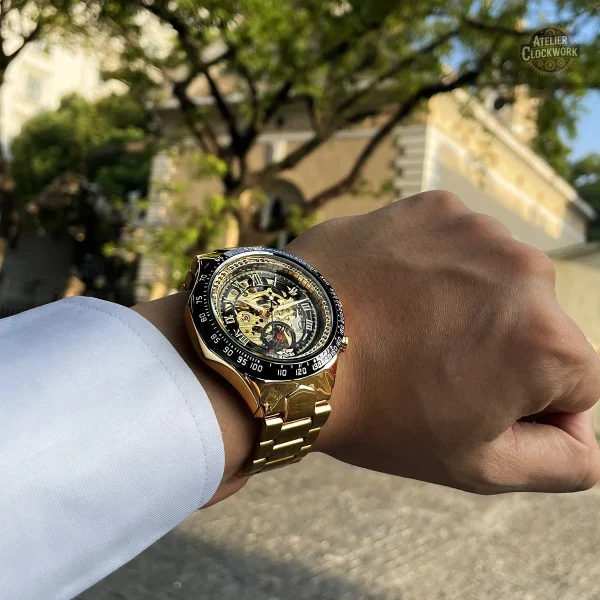 Montre vintage avec style steampunk pour homme