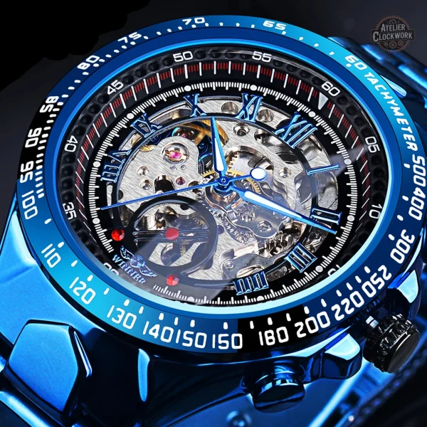 Mécanisme apparent dans une montre steampunk