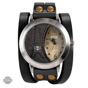 Montre bracelet steampunk inspirée par Paris