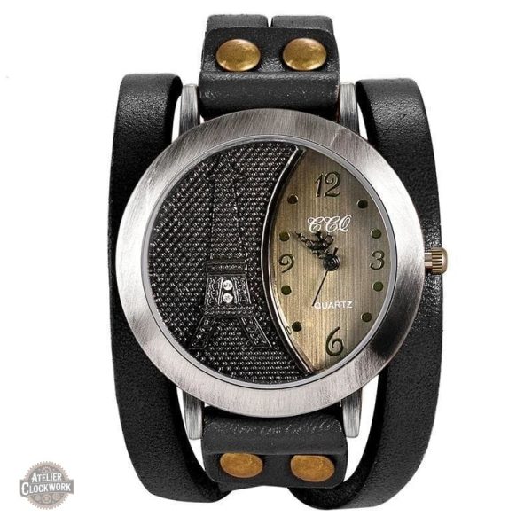 Montre bracelet steampunk inspirée par Paris