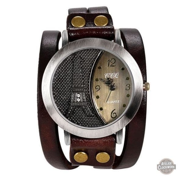 Style rétro de montre vintage, inspiration Paris