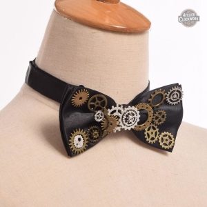 Détails raffinés du noeud papillon Steampunk