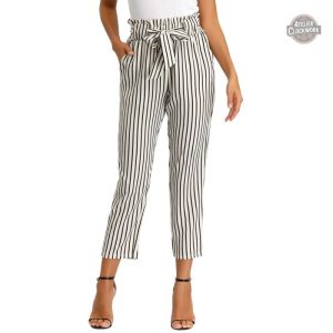 Pantalon Steampunk Chino Rayé pour femme