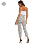 Chino femme avec motif rayé steampunk