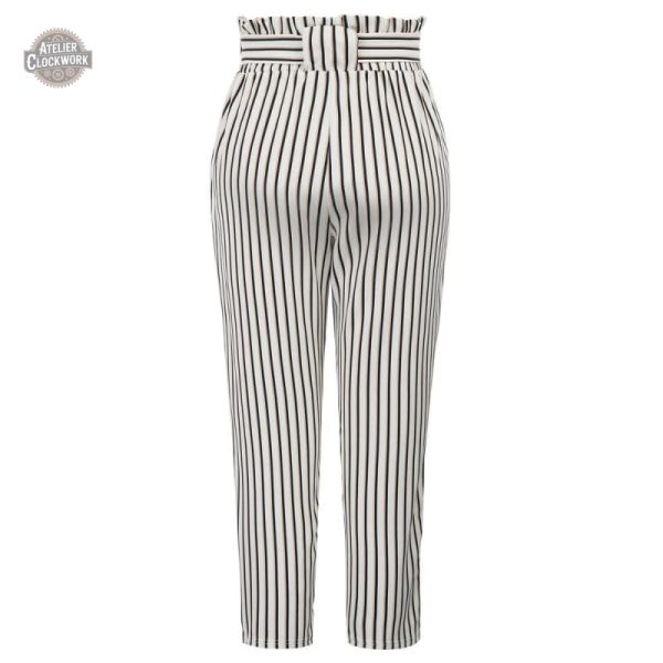 Pantalon à rayures pour style vintage futuriste