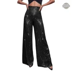 Pantalon Femme Style Vintage Évasé
