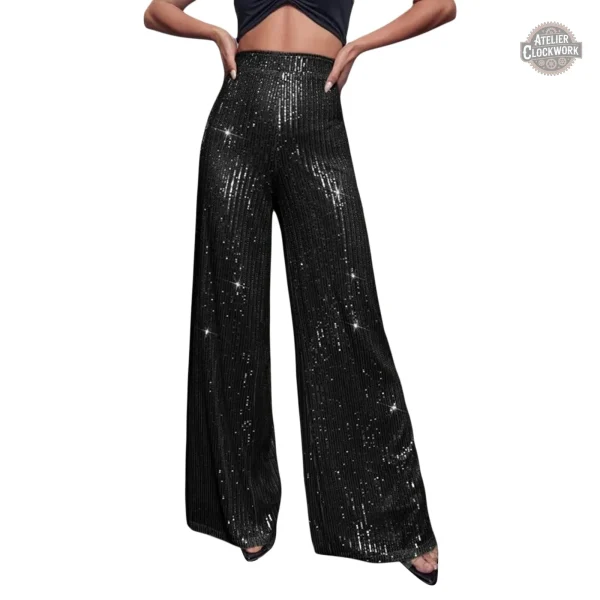Pantalon Femme Style Vintage Évasé