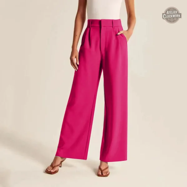 Pantalon femme au style rétro-chic
