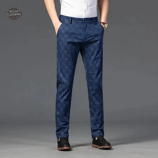 Pantalon Dandy Rayé en Style Steampunk