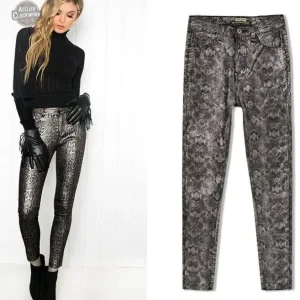 Pantalon Simili Cuir Femme