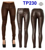 Pantalon simili cuir élégant