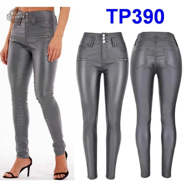 Pantalon tendance steampunk noir
