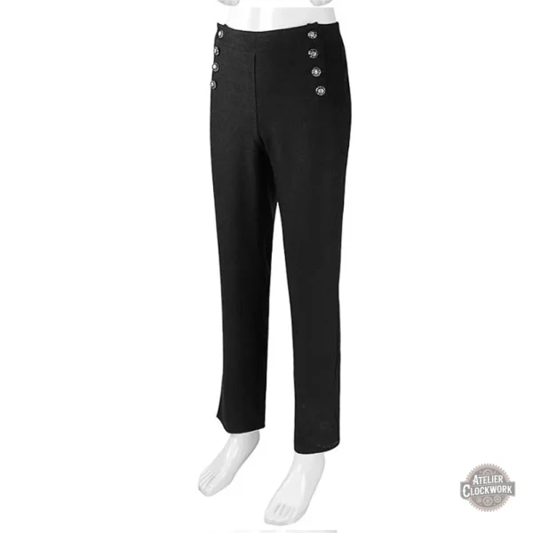 Pantalon dandy steampunk, coupe droite classique