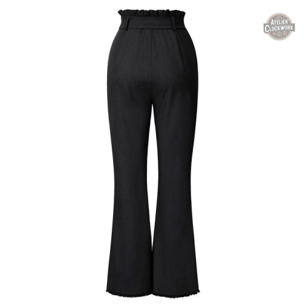 Style Steampunk féminin, pantalon évasé élégant