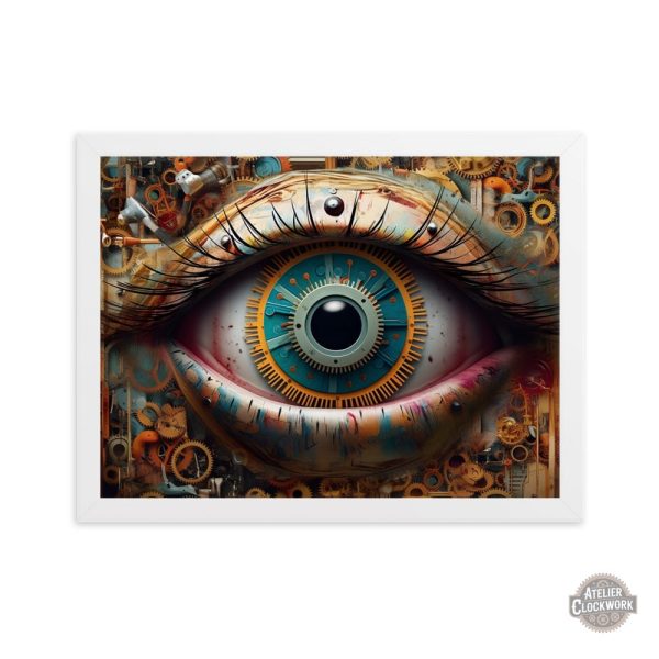 Peinture murale steampunk avec esthétique futuriste