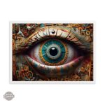 Oeil stylisé steampunk pour passionnés d'art