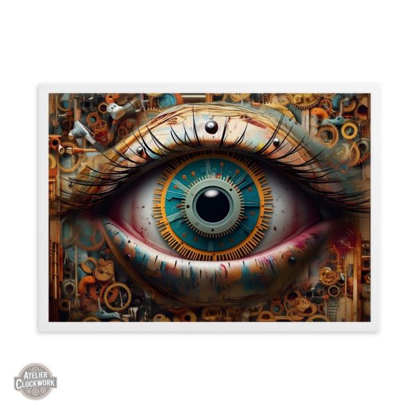 Oeil stylisé steampunk pour passionnés d'art