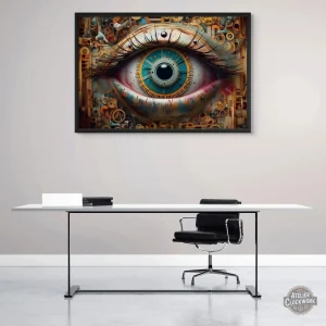 Oeil steampunk artistique pour décoration intérieure