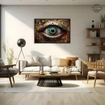 Oeil steampunk avec détails rétro