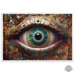 Art mural Oeil Steampunk pour ambiance vintage