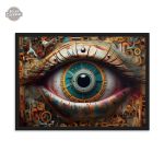 Art steampunk unique représentant un œil