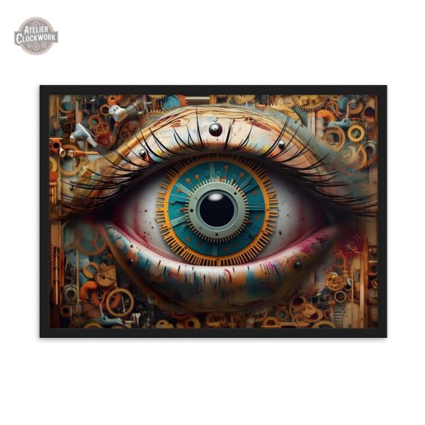 Art steampunk unique représentant un œil