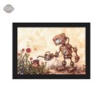 Art steampunk avec touches botaniques