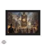 Art abstrait steampunk sur le thème du voyage
