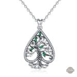 Pendentif Steampunk Arbre d'Argent pour femme