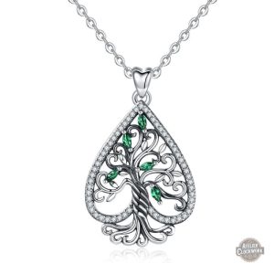 Pendentif Steampunk Arbre d'Argent pour femme