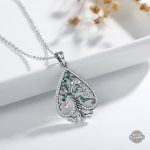 Accessoire féminin steampunk, pendentif arbre d'argent