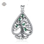 Pendentif original arbre d'argent, inspiration steampunk