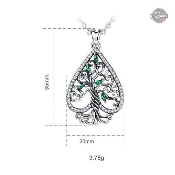 Design steampunk élégant : arbre en argent pour femme