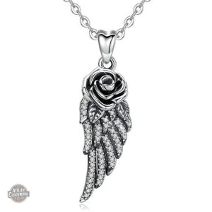 Pendentif Steampunk Aile d' Argent