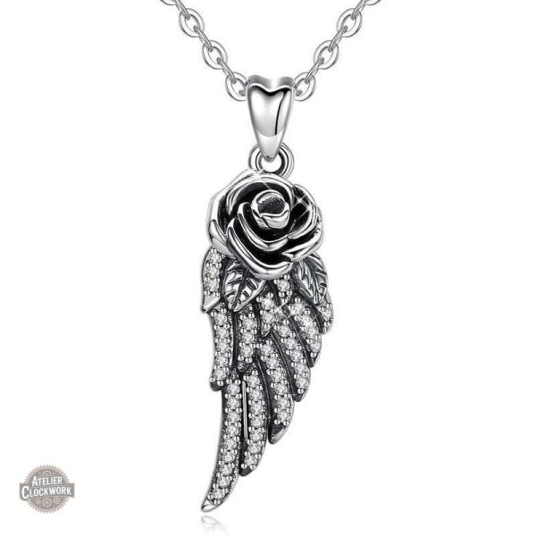 pendentif-argent-aile-steampunk-store-1 Pendentif Steampunk Aile d' Argent