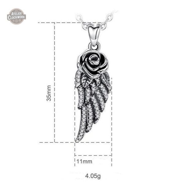 Pendentif élégant inspiré du steampunk féminin