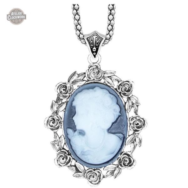 Pendentif camée style victorien pour femme