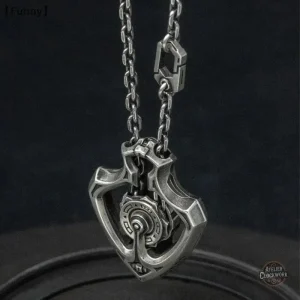 Pendentif coeur avec éléments mécaniques