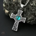 Pendentif Croix Vintage pour homme au style steampunk