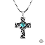 Dandy moderne avec pendentif croix au look vintage