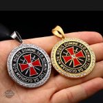 Pendentif élégant homme, motif Templar Steampunk