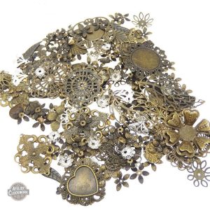 Pendentif steampunk DIY en métal et verre