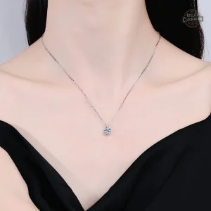 Pendentif sphérique en moissanite pour femme