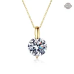 Pendentif femme en moissanite, fusion du passé et futur