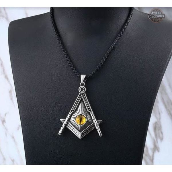 Bijou steampunk franc-maçon, style unique pour homme