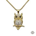Pendentif Hibou Doré Steampunk