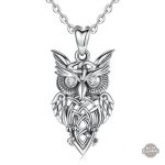 Pendentif Hibou Argent Steampunk