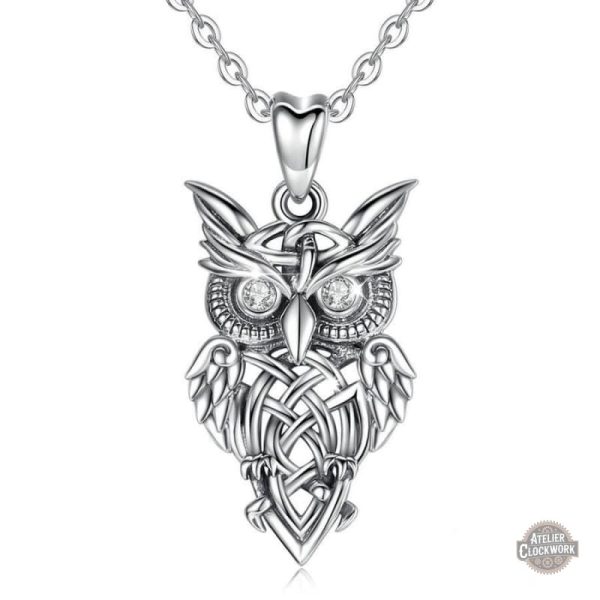 pendentif-hiboux-argent-steampunk-store-1 Pendentif Hibou Argent Steampunk